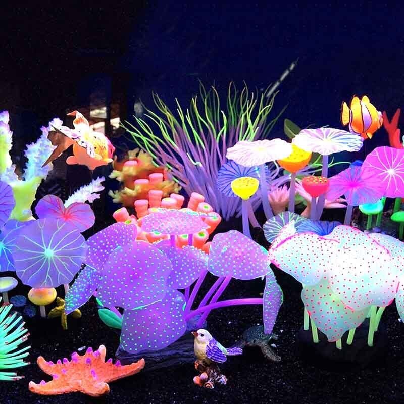 Live Plant Aquarium - Silikon Parlayan Peyzaj Yapay Balık Tankı