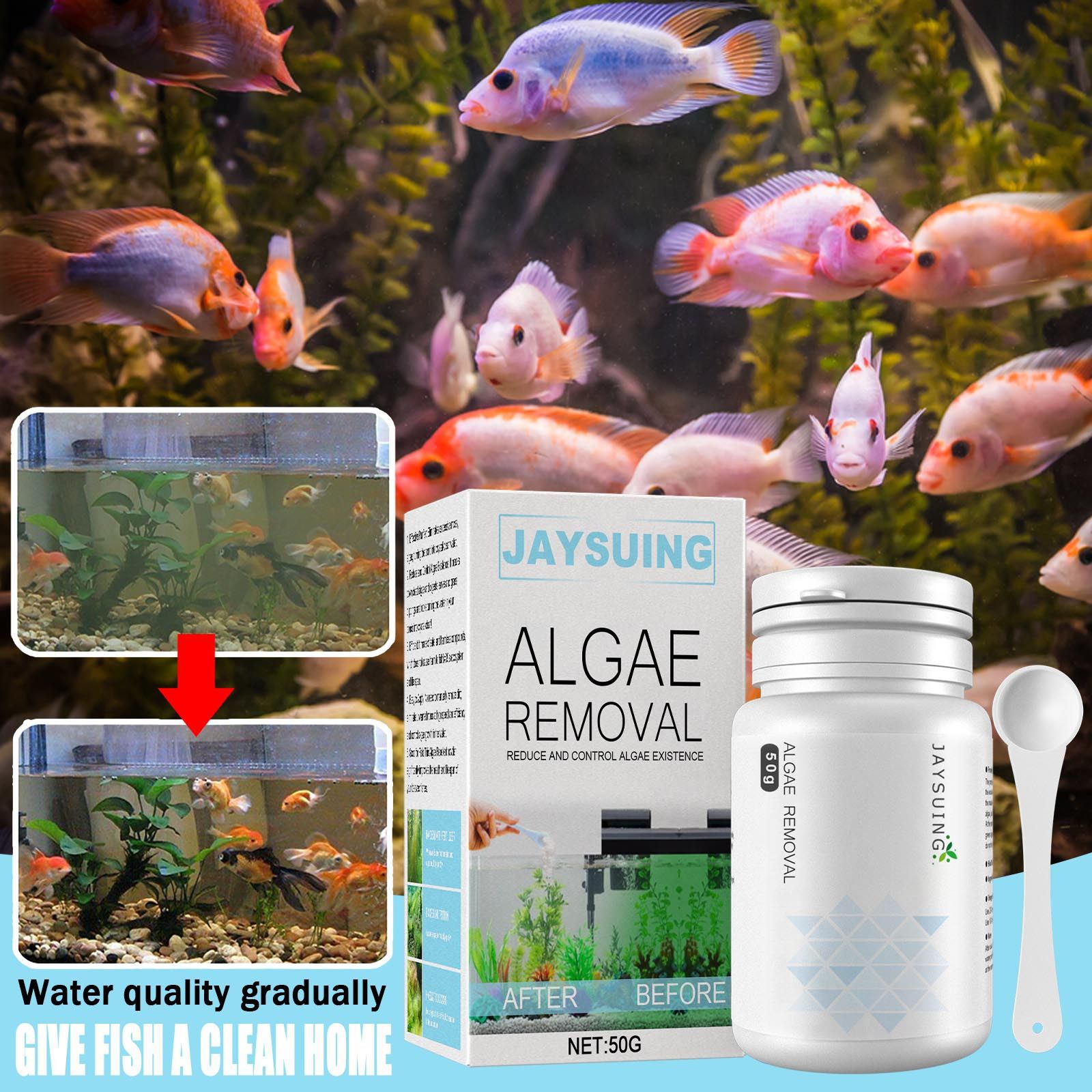 Aquarium Moss - Akvaryum Yosun Giderici Toz, Yosun ve