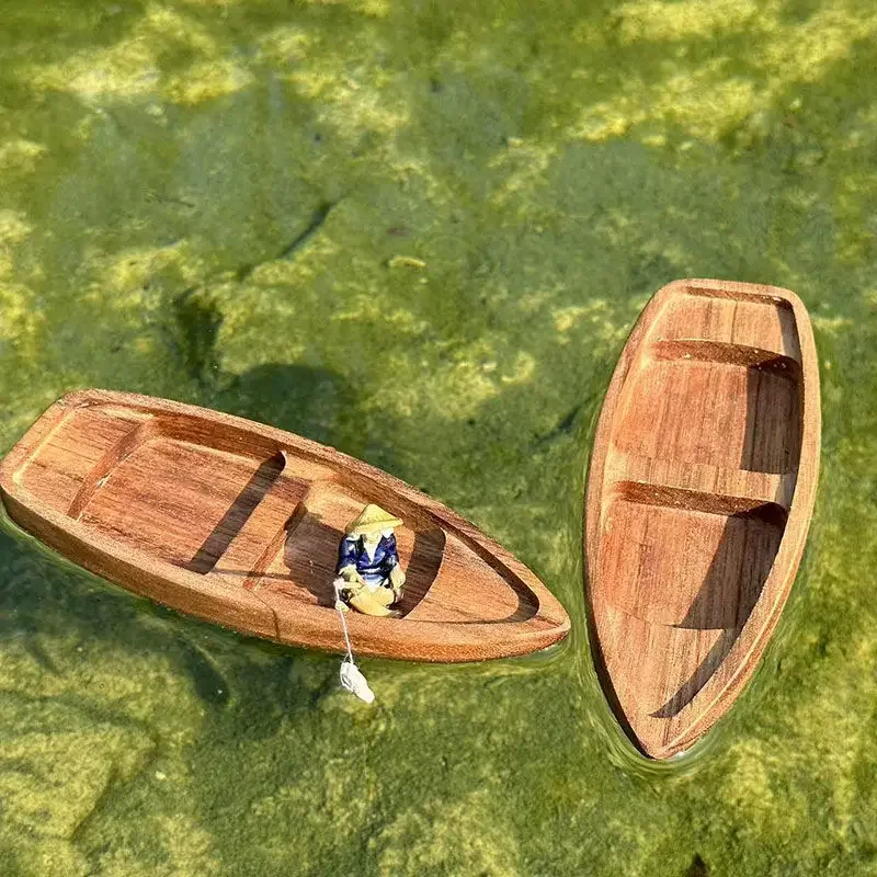 Aquarium Driftwood - El yapımı Ahşap Tekne Mini Yüzen